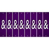 Purple Oil Rubbed Cut Fun Strips (Set of 8) HEART