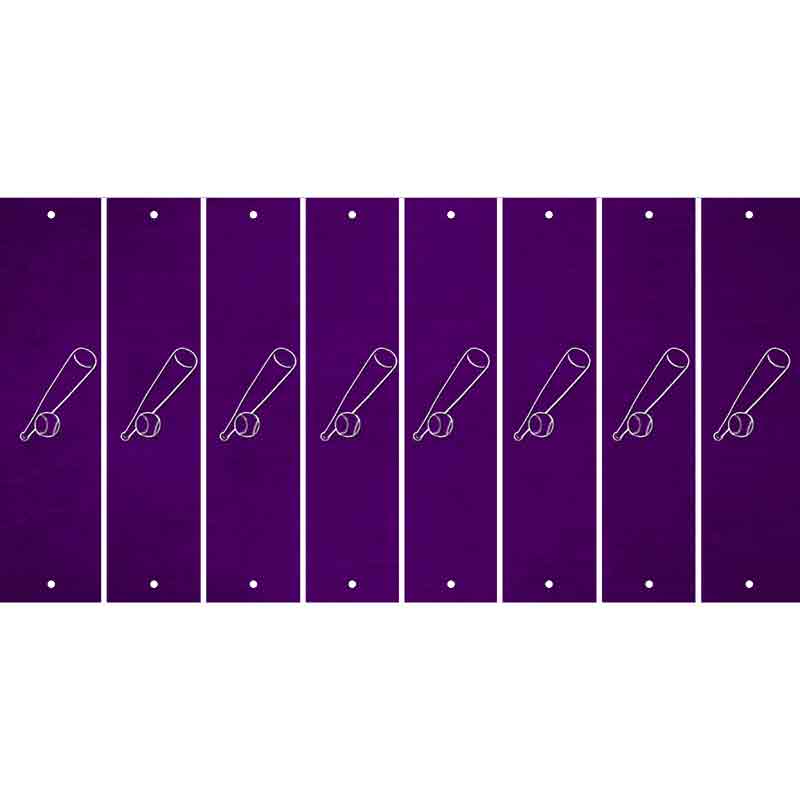 Purple Oil Rubbed Cut Fun Strips (Set of 8) BASKETBALL