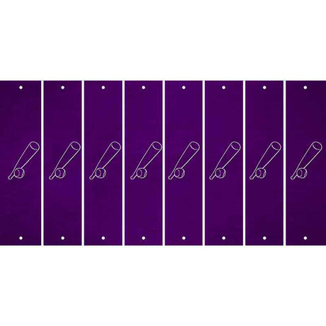 Purple Oil Rubbed Cut Fun Strips (Set of 8) BASKETBALL