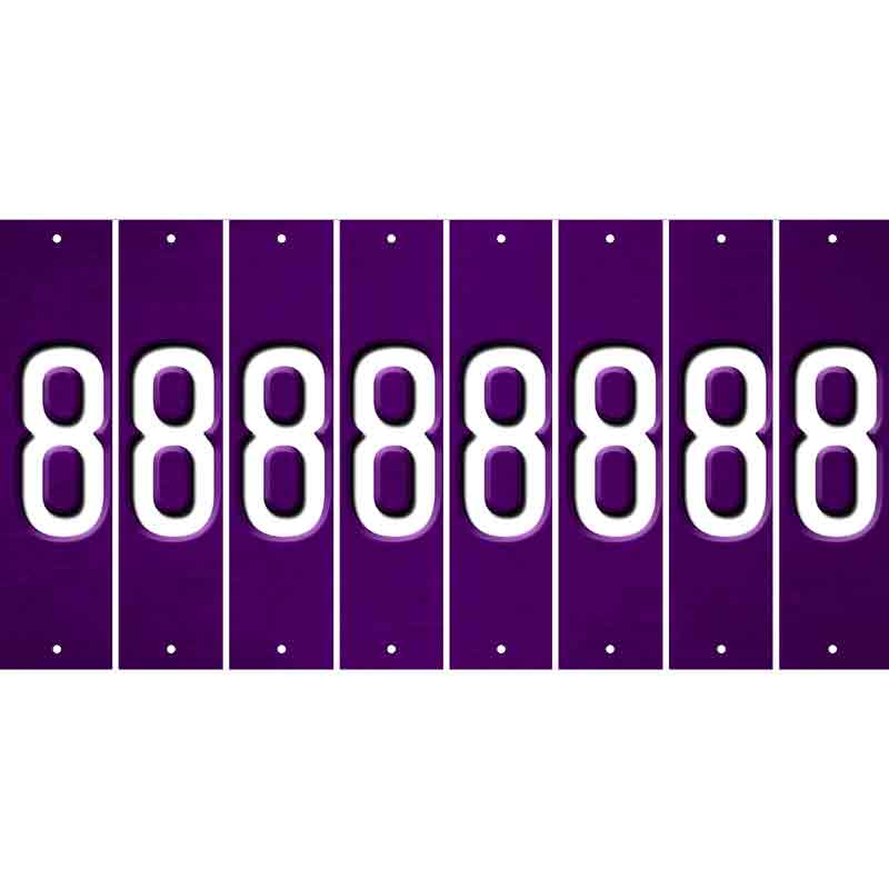 Purple Oil Rubbed Cut Fun Strips (Set of 8) 9