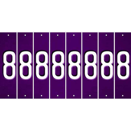 Purple Oil Rubbed Cut Fun Strips (Set of 8) 9