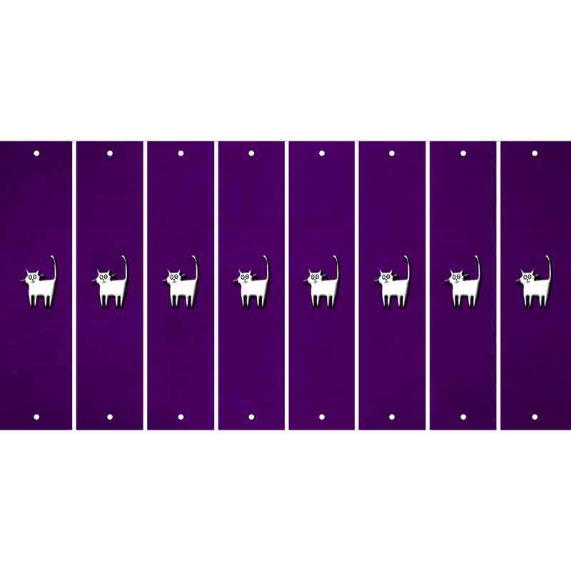 Purple Oil Rubbed Cut Fun Strips (Set of 8) CAT