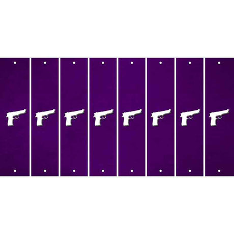 Purple Oil Rubbed Cut Fun Strips (Set of 8) HANDGUN