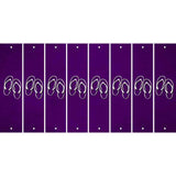 Purple Oil Rubbed Cut Fun Strips (Set of 8) FLIP FLOPS