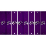 Purple Oil Rubbed Cut Fun Strips (Set of 8) HOCKEY PUCK