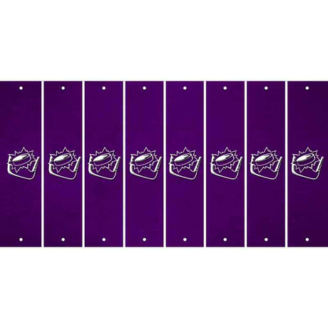 Purple Oil Rubbed Cut Fun Strips (Set of 8) HOCKEY PUCK