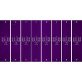 Purple Oil Rubbed Cut Fun Strips (Set of 8) MENORAH