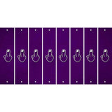 Purple Oil Rubbed Cut Fun Strips (Set of 8) MIDDLE FINGER