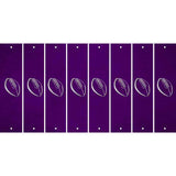 Purple Oil Rubbed Cut Fun Strips (Set of 8) FOOTBALL
