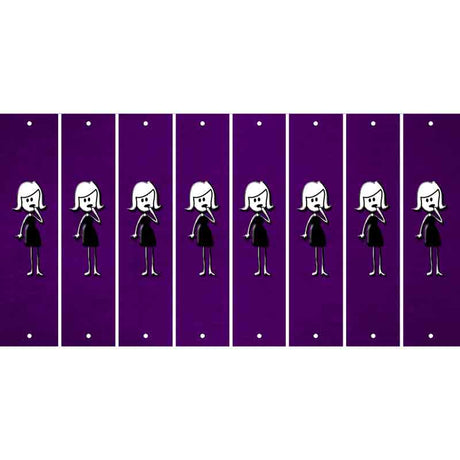 Purple Oil Rubbed Cut Fun Strips (Set of 8) MOM