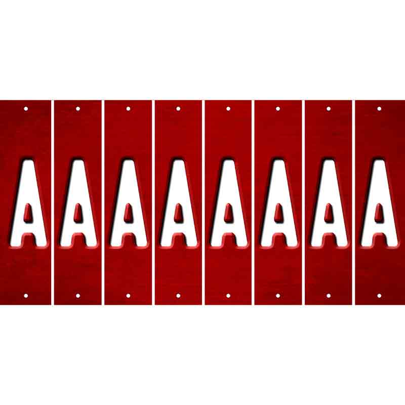 Red Oil Rubbed Cut Fun Strips (Set of 8) B