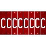 Red Oil Rubbed Cut Fun Strips (Set of 8) D