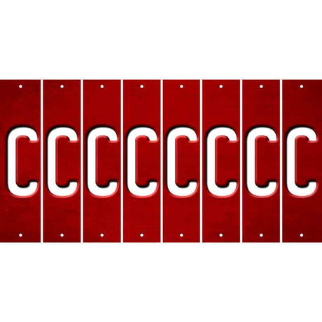 Red Oil Rubbed Cut Fun Strips (Set of 8) D