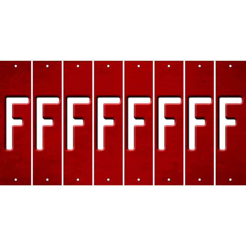 Red Oil Rubbed Cut Fun Strips (Set of 8) G