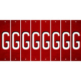 Red Oil Rubbed Cut Fun Strips (Set of 8) H