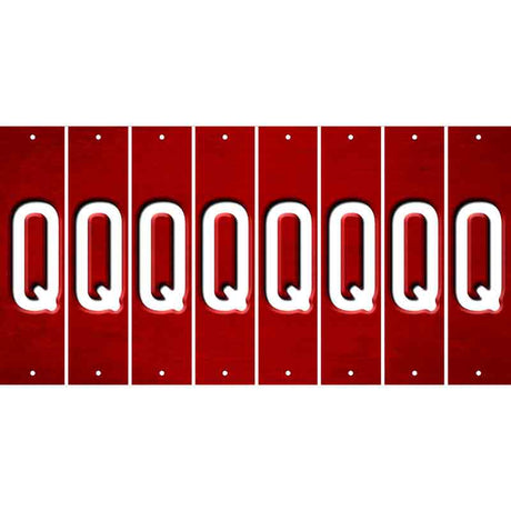 Red Oil Rubbed Cut Fun Strips (Set of 8) R