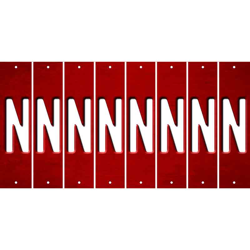 Red Oil Rubbed Cut Fun Strips (Set of 8) O