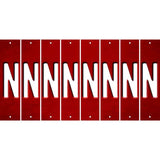 Red Oil Rubbed Cut Fun Strips (Set of 8) O