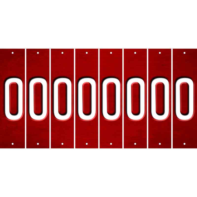 Red Oil Rubbed Cut Fun Strips (Set of 8) P