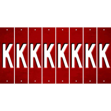 Red Oil Rubbed Cut Fun Strips (Set of 8) L