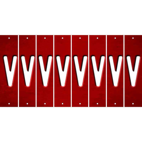 Red Oil Rubbed Cut Fun Strips (Set of 8) W