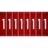 Red Oil Rubbed Cut Fun Strips (Set of 8) 2