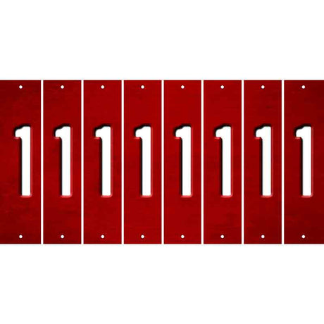 Red Oil Rubbed Cut Fun Strips (Set of 8) 2