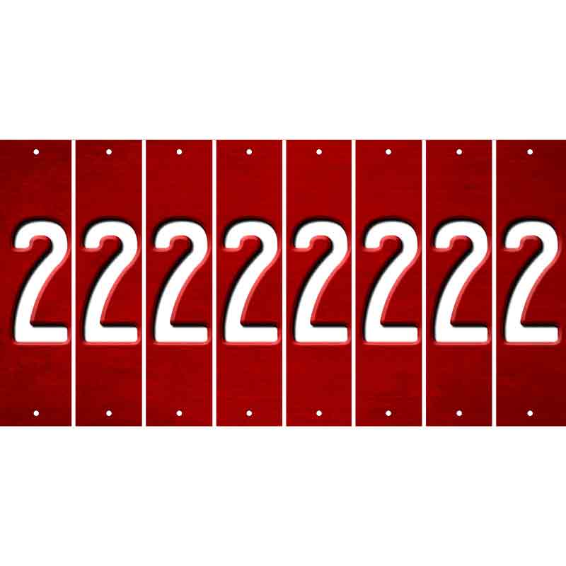 Red Oil Rubbed Cut Fun Strips (Set of 8) 3