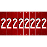 Red Oil Rubbed Cut Fun Strips (Set of 8) 3