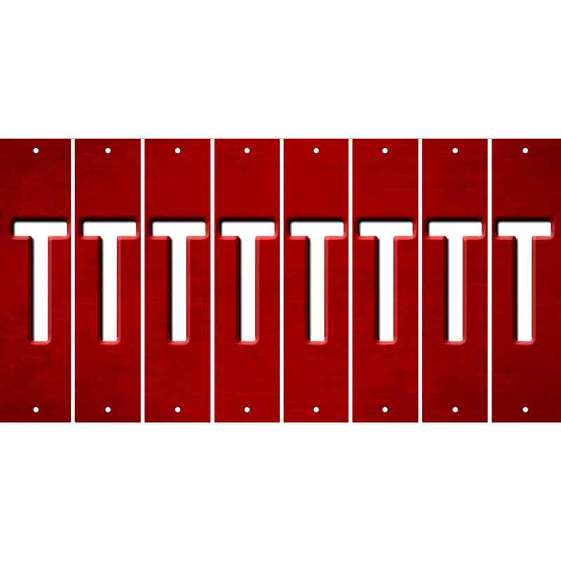 Red Oil Rubbed Cut Fun Strips (Set of 8) U