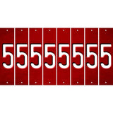 Red Oil Rubbed Cut Fun Strips (Set of 8) 6