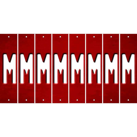 Red Oil Rubbed Cut Fun Strips (Set of 8) N