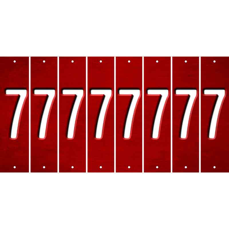 Red Oil Rubbed Cut Fun Strips (Set of 8) 8