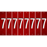 Red Oil Rubbed Cut Fun Strips (Set of 8) 8