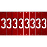 Red Oil Rubbed Cut Fun Strips (Set of 8) 4