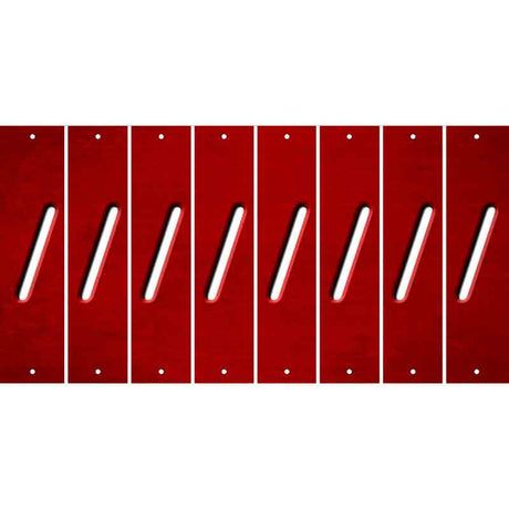 Red Oil Rubbed Cut Fun Strips (Set of 8) (