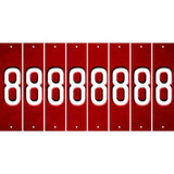 Red Oil Rubbed Cut Fun Strips (Set of 8) 9