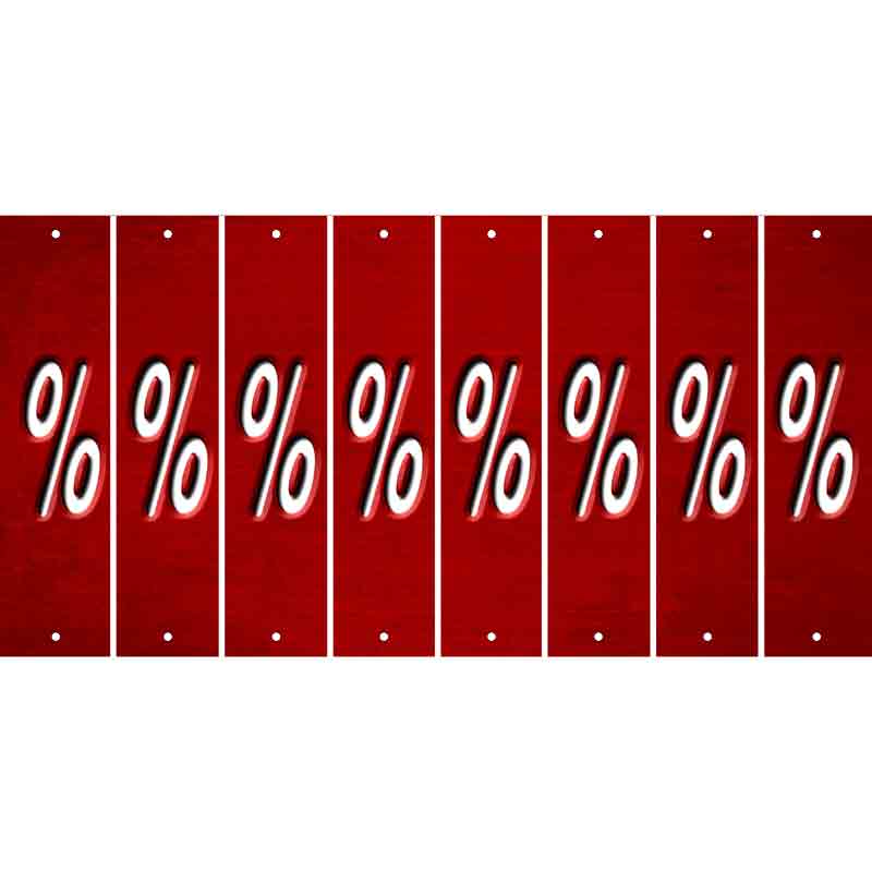 Red Oil Rubbed Cut Fun Strips (Set of 8) -