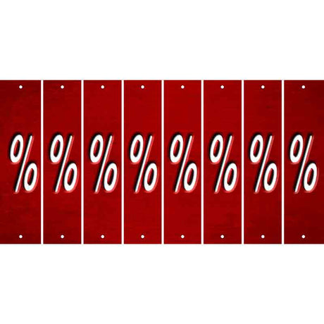 Red Oil Rubbed Cut Fun Strips (Set of 8) -