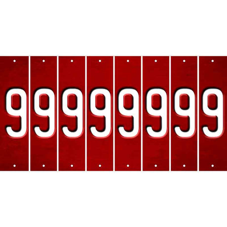 Red Oil Rubbed Cut Fun Strips (Set of 8) BLANK