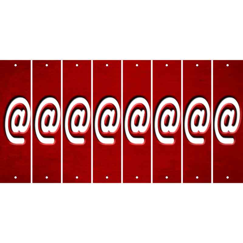 Red Oil Rubbed Cut Fun Strips (Set of 8) !