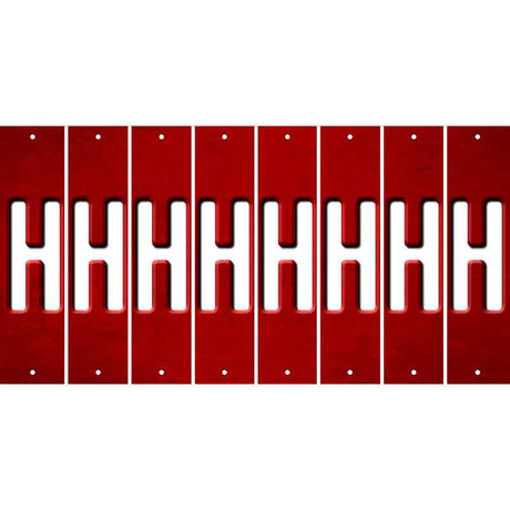 Red Oil Rubbed Cut Fun Strips (Set of 8) I