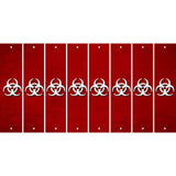 Red Oil Rubbed Cut Fun Strips (Set of 8) BIO-HAZARD