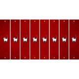 Red Oil Rubbed Cut Fun Strips (Set of 8) CAT