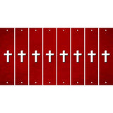 Red Oil Rubbed Cut Fun Strips (Set of 8) CROSS