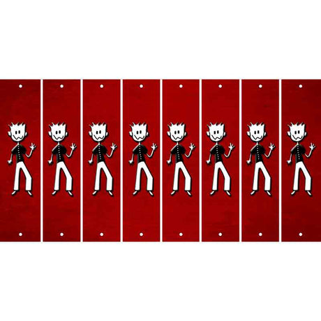 Red Oil Rubbed Cut Fun Strips (Set of 8) DAD