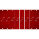 Red Oil Rubbed Cut Fun Strips (Set of 8) BASKETBALL