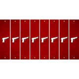 Red Oil Rubbed Cut Fun Strips (Set of 8) HANDGUN