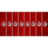 Red Oil Rubbed Cut Fun Strips (Set of 8) HAND GRENADE