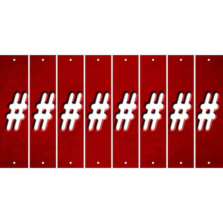 Red Oil Rubbed Cut Fun Strips (Set of 8) @